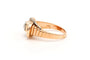 Bague 60 Bague Art déco en or jaune 18 carats sertie de saphirs blancs 58 Facettes B650