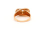 Bague 60 Bague Art déco en or jaune 18 carats sertie de saphirs blancs 58 Facettes B650