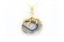 Pendentif Pendentif années 70 en or jaune 18 carats, agate et diamant 58 Facettes B673