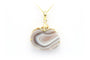 Pendentif Pendentif années 70 en or jaune 18 carats, agate et diamant 58 Facettes B673