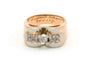 Bague 52 Bague Art déco en or blanc et jaune 18 carats et diamants 58 Facettes 22550