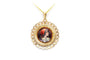 Pendentif Pendentif années 1950 en or jaune 18 carats et émail de Limoges 58 Facettes 22561