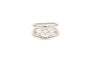 Bague 48 Bague contemporaine sertie d’un diamant en or blanc 18 carats 58 Facettes 22487