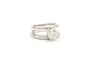 Bague 48 Bague contemporaine sertie d’un diamant en or blanc 18 carats 58 Facettes 22487