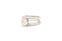 Bague 48 Bague contemporaine sertie d’un diamant en or blanc 18 carats 58 Facettes 22487