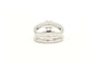 Bague 48 Bague contemporaine sertie d’un diamant en or blanc 18 carats 58 Facettes 22487