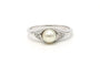 Bague 55 Bague Art déco en or blanc 18 carats, perle et diamants 58 Facettes B298