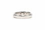 Bague 58 Bague contemporaine en or blanc 18 carats sertie de diamants taille brillant 58 Facettes 22452