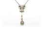 Collier Collier Art Déco - Pendentif en or jaune 18 carats et argent, diamants 58 Facettes 22729