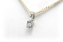 Pendentif Pendentif contemporain en or blanc 18 carats avec diamant taille brillant 58 Facettes B718