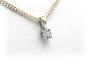 Pendentif Pendentif contemporain en or blanc 18 carats avec diamant taille brillant 58 Facettes B718