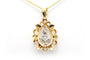 Pendentif Pendentif Art déco en or jaune et or blanc 18 carats, diamants taille rose 58 Facettes 22686