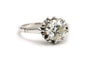 Bague 47 Bague Art déco en or blanc 18 carats sertie d’un diamant taille ancienne 58 Facettes 22577