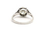 Bague 47 Bague Art déco en or blanc 18 carats sertie d’un diamant taille ancienne 58 Facettes 22577