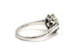 Bague 47 Bague Art déco en or blanc 18 carats sertie d’un diamant taille ancienne 58 Facettes 22577
