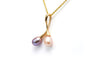 Pendentif Pendentif contemporain en or jaune 18 carats serti de perles 58 Facettes 22754