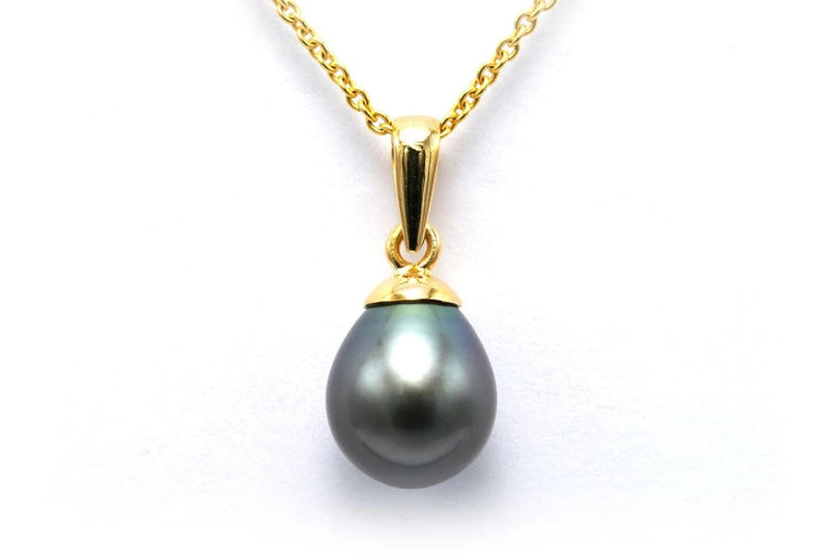 Pendentif Pendentif contemporain en or jaune 18 carats et perle de Tahiti 58 Facettes 22755