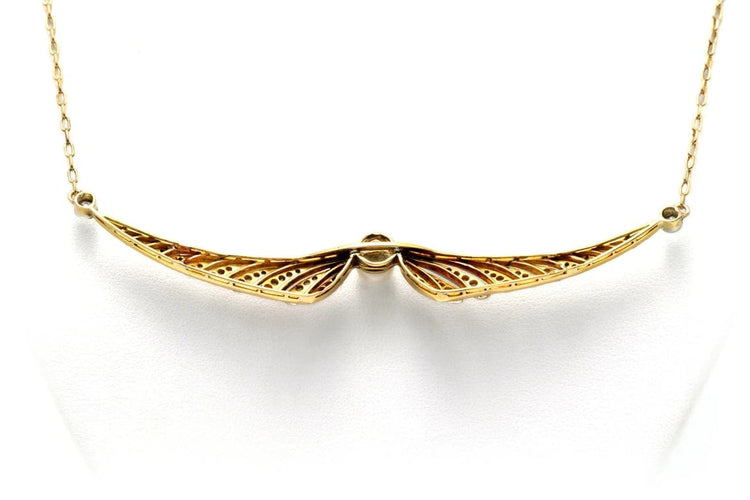 Collier Collier Art déco - Pendentif en or jaune 18 carats, perles et diamants 58 Facettes 22777