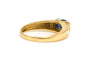 Bague 55 Bague contemporaine en or jaune, saphir et diamants 58 Facettes 22817