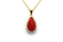Pendentif Pendentif années 70 en or jaune 18 carats, corail et diamants 58 Facettes 22831