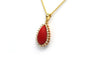 Pendentif Pendentif années 70 en or jaune 18 carats, corail et diamants 58 Facettes 22831