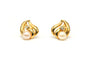 Boucles d'oreilles Boucles d’oreilles contemporaines en or jaune, perles et diamants 58 Facettes 22891