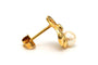 Boucles d'oreilles Boucles d’oreilles contemporaines en or jaune, perles et diamants 58 Facettes 22891