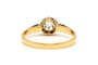 Bague 53 Bague Art déco en or jaune et blanc 18 carats, diamant taille rose 58 Facettes B743