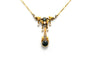Collier Collier Art nouveau en or jaune 18 carats avec tourmalines, perles et diamants 58 Facettes 22936