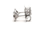 Boucles d'oreilles Clous d'oreilles - Boucles d'oreilles en or blanc 18 carats et diamants 58 Facettes 22744