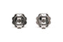 Boucles d'oreilles Clous d'oreilles - Boucles d'oreilles en or blanc 18 carats et diamants 58 Facettes 22744