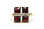 Bague 55 Bague contemporaine en or jaune, grenats et diamants 58 Facettes 22979