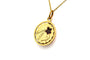 Pendentif Pendentif porte-photo Art nouveau en or jaune 18 carats rubis et diamant 58 Facettes B753