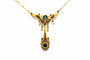 Collier Collier Art nouveau en or jaune 18 carats, tourmalines, perles et diamants 58 Facettes 22936