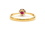 Bague 53 Bague contemporaine en or jaune et grenat 58 Facettes B786