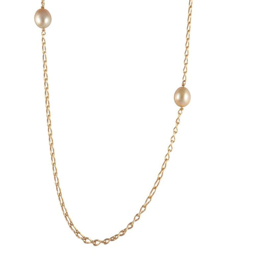 Collier Mellerio - Sautoir en or jaune 750/1000 et perles gold 58 Facettes
