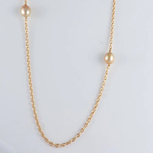 Collier Mellerio - Sautoir en or jaune 750/1000 et perles gold 58 Facettes