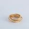 Bague 51 Cartier Trinity - Bague en or jaune 750 et diamants 58 Facettes