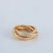 Bague 51 Cartier Trinity - Bague en or jaune 750 et diamants 58 Facettes