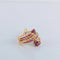 Boucles d'oreilles Boucles d’oreilles en or jaune 750 serties de rubis et diamants 58 Facettes