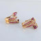Boucles d'oreilles Boucles d’oreilles en or jaune 750 serties de rubis et diamants 58 Facettes