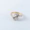 Bague 56 Bague toi et moi en or jaune et platine, perle fine et diamants 58 Facettes