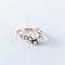 Bague 56 Bague toi et moi en or jaune et platine, perle fine et diamants 58 Facettes