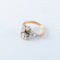 Bague 56 Bague toi et moi en or jaune et platine, perle fine et diamants 58 Facettes