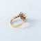 Bague 56 Bague toi et moi en or jaune et platine, perle fine et diamants 58 Facettes