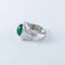 Bague 50 Bague émeraude cabochon et diamants en or blanc 750 58 Facettes