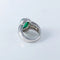 Bague 50 Bague émeraude cabochon et diamants en or blanc 750 58 Facettes