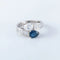 Bague 55 Bague toi & moi en platine saphir et diamant poire 58 Facettes