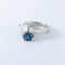 Bague 55 Bague toi & moi en platine saphir et diamant poire 58 Facettes