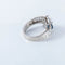 Bague 55 Bague toi & moi en platine saphir et diamant poire 58 Facettes